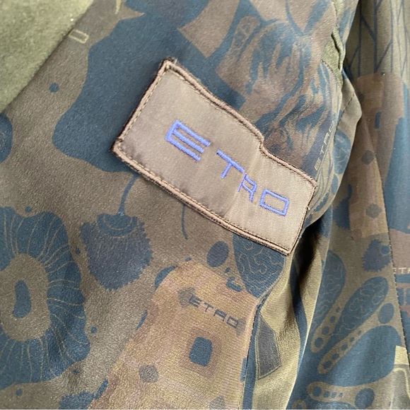 ETRO Super Soft Suede Goat Skin 2 Button Brown Blazer - Picture 5 of 7